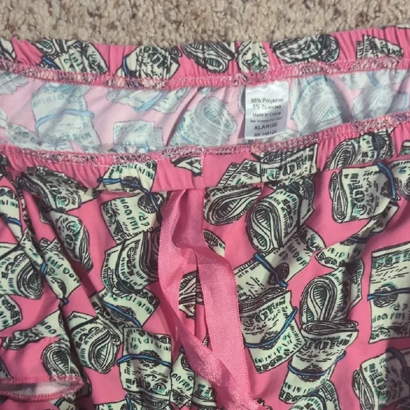 Circo Pink Slogan Tank and Money Print Shorts Set - Picture 6 of 7